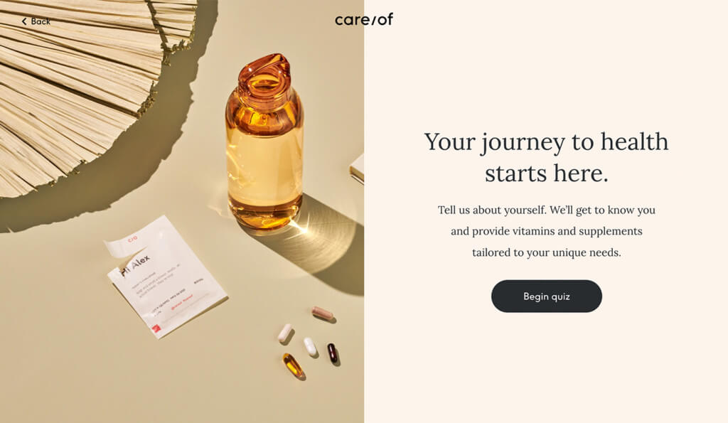 an example of a brand using a quiz to help personalize their brand