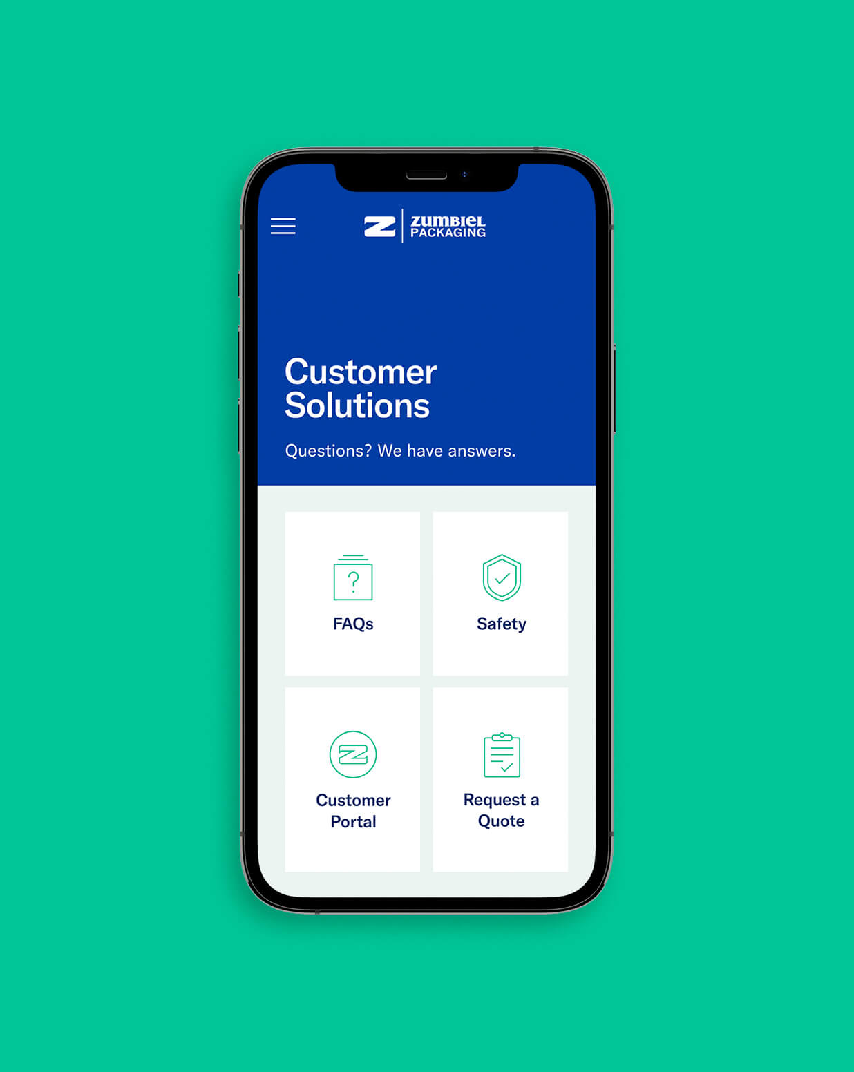 Zumbiel customer solutions mobile section